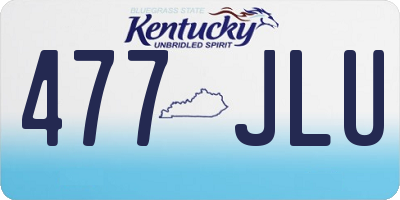KY license plate 477JLU