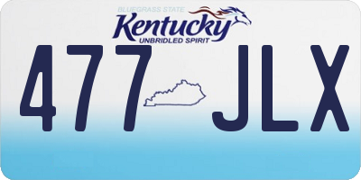 KY license plate 477JLX