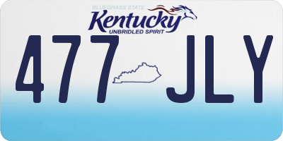 KY license plate 477JLY