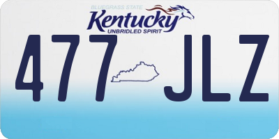 KY license plate 477JLZ