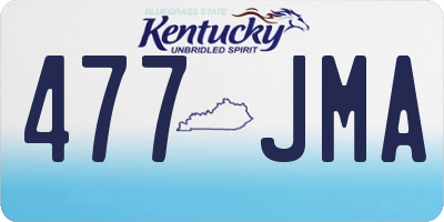 KY license plate 477JMA