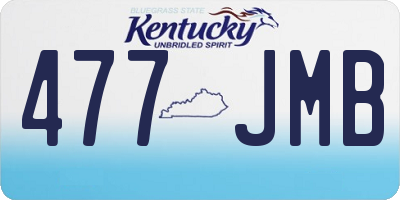 KY license plate 477JMB