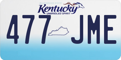 KY license plate 477JME