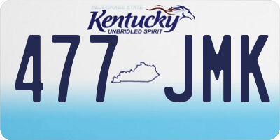 KY license plate 477JMK