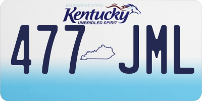KY license plate 477JML