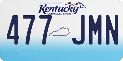 KY license plate 477JMN