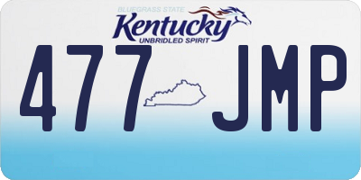 KY license plate 477JMP