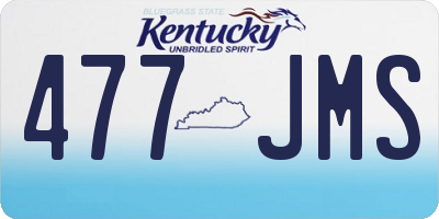 KY license plate 477JMS