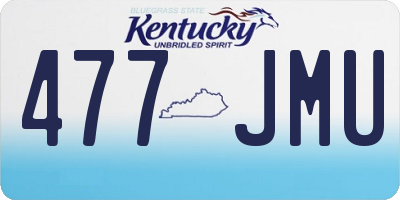 KY license plate 477JMU