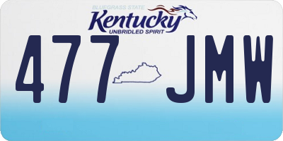 KY license plate 477JMW