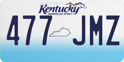 KY license plate 477JMZ