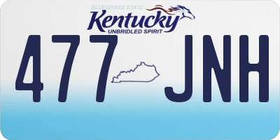 KY license plate 477JNH