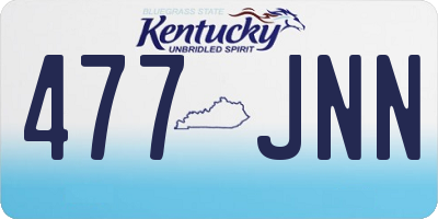KY license plate 477JNN