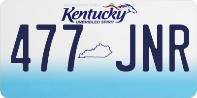 KY license plate 477JNR