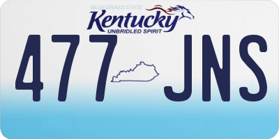 KY license plate 477JNS