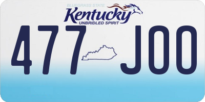 KY license plate 477JOO