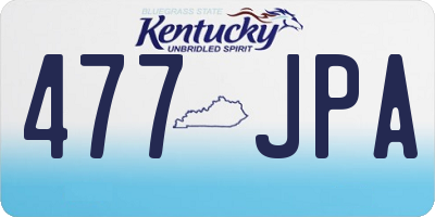 KY license plate 477JPA