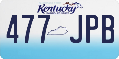 KY license plate 477JPB