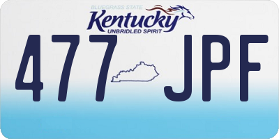 KY license plate 477JPF