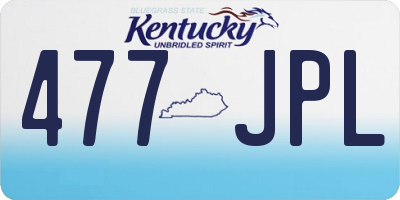 KY license plate 477JPL