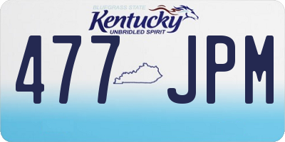 KY license plate 477JPM