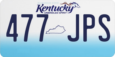 KY license plate 477JPS