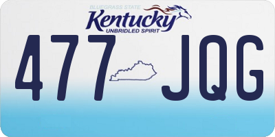 KY license plate 477JQG