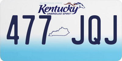 KY license plate 477JQJ