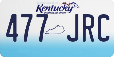KY license plate 477JRC