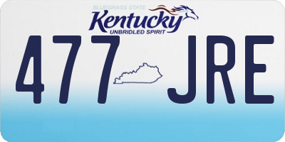 KY license plate 477JRE