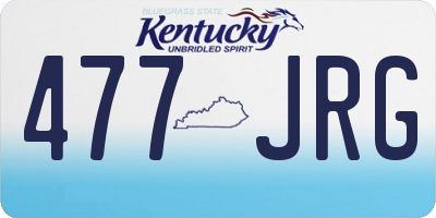 KY license plate 477JRG