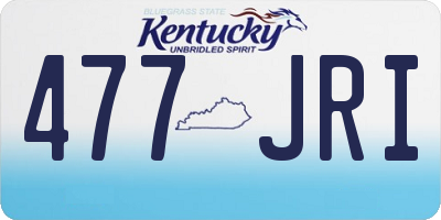 KY license plate 477JRI