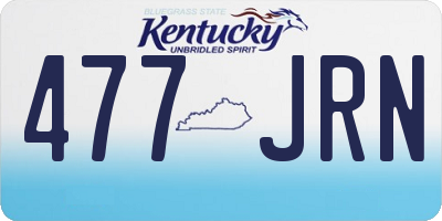KY license plate 477JRN