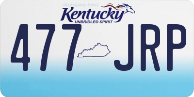 KY license plate 477JRP