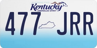 KY license plate 477JRR