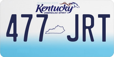 KY license plate 477JRT