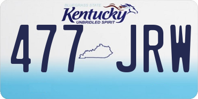 KY license plate 477JRW