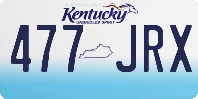 KY license plate 477JRX