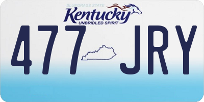 KY license plate 477JRY