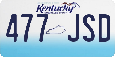 KY license plate 477JSD