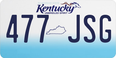 KY license plate 477JSG