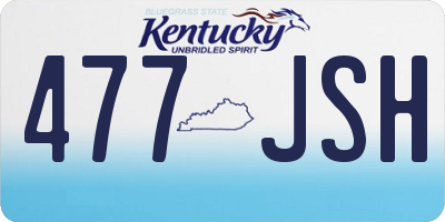 KY license plate 477JSH
