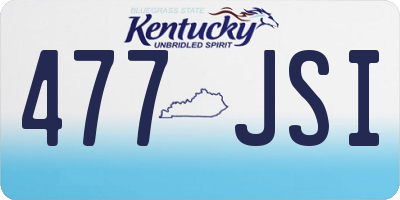 KY license plate 477JSI