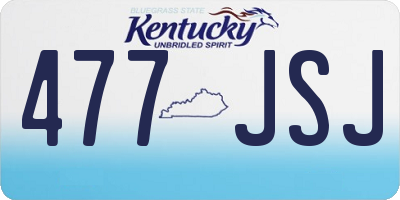 KY license plate 477JSJ
