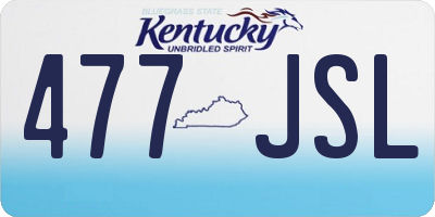 KY license plate 477JSL