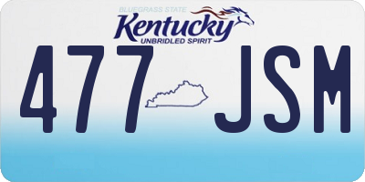 KY license plate 477JSM
