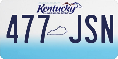 KY license plate 477JSN