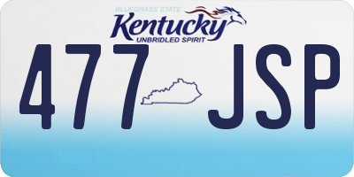 KY license plate 477JSP