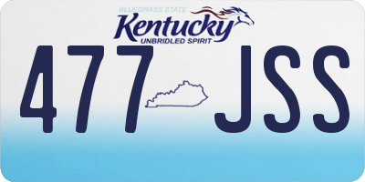 KY license plate 477JSS