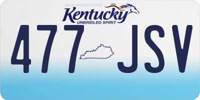 KY license plate 477JSV